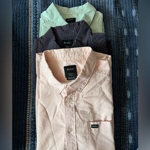 RVCA  short sleeve slim S button down